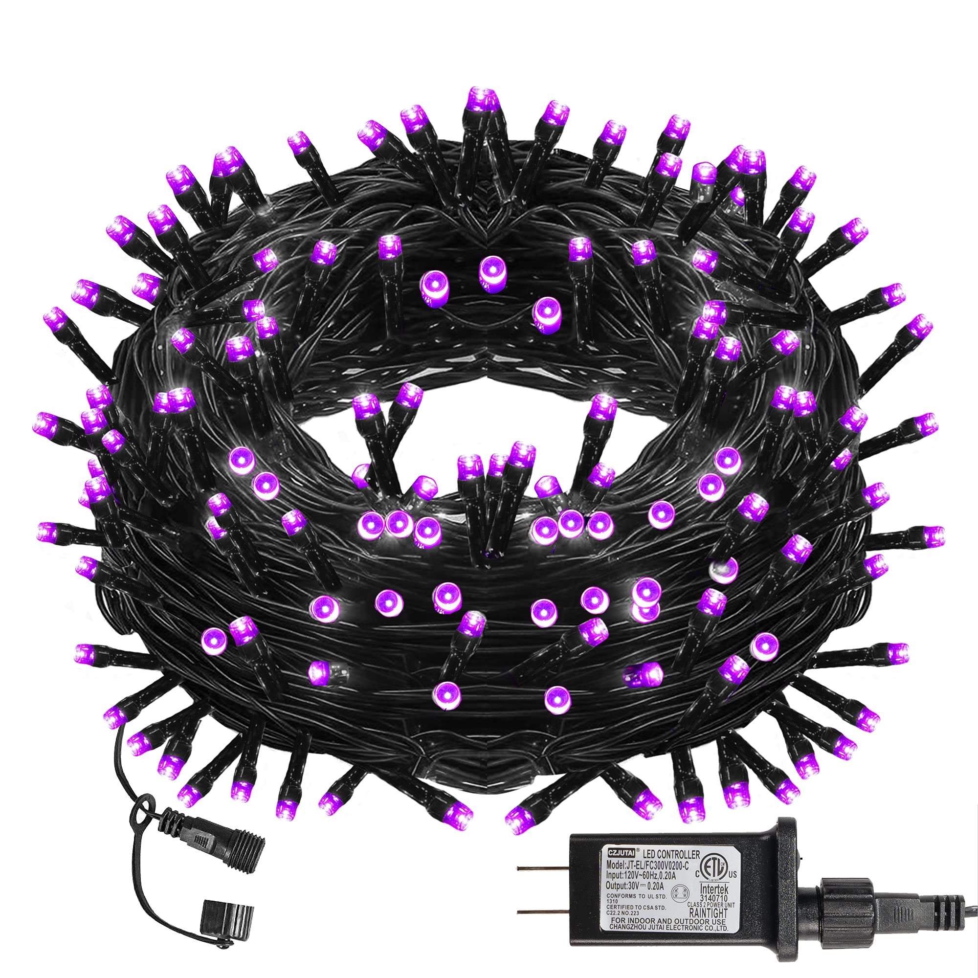 66FT 200 LED Halloween String Lights, Purple