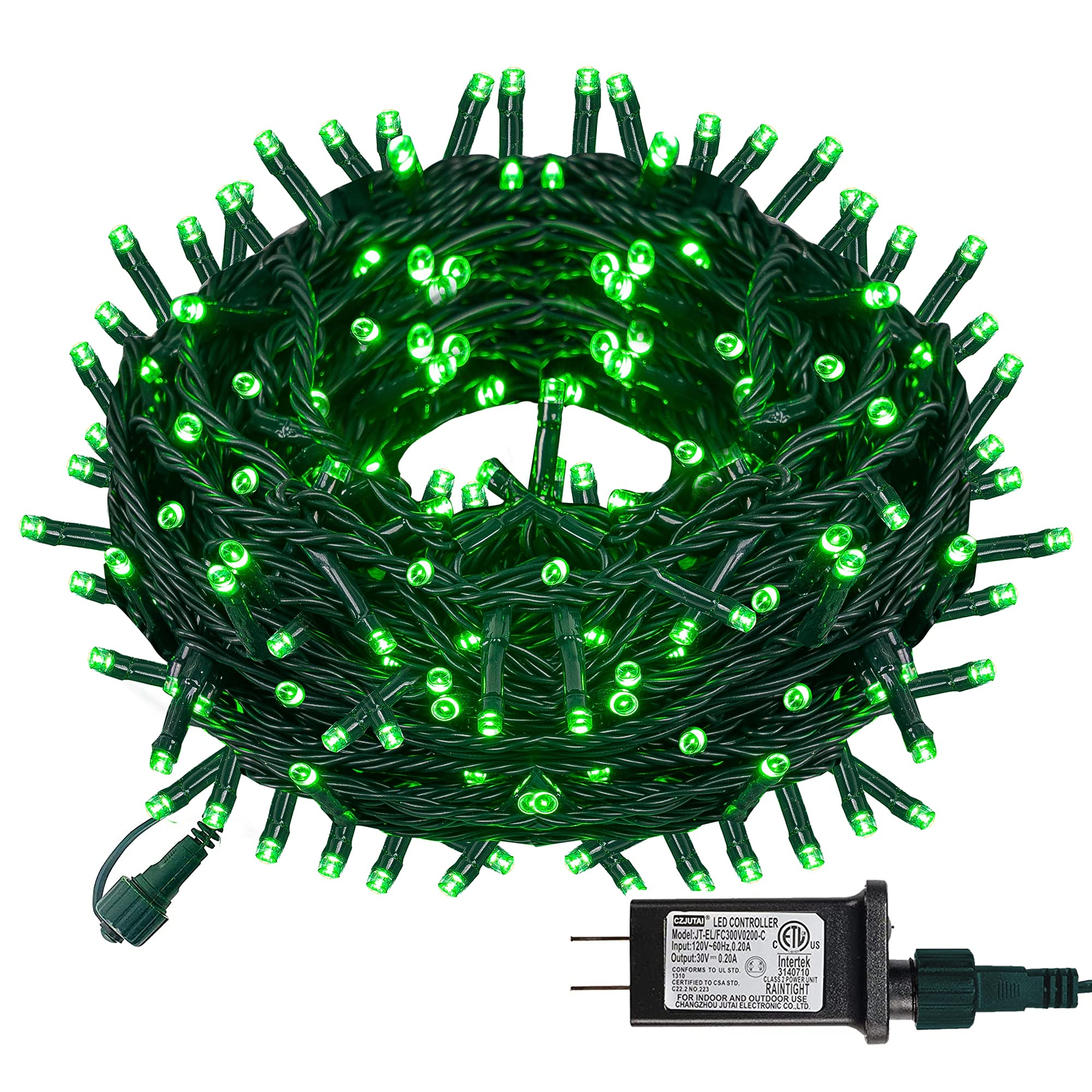 85 FT 240 LED Christmas String Lights, Green