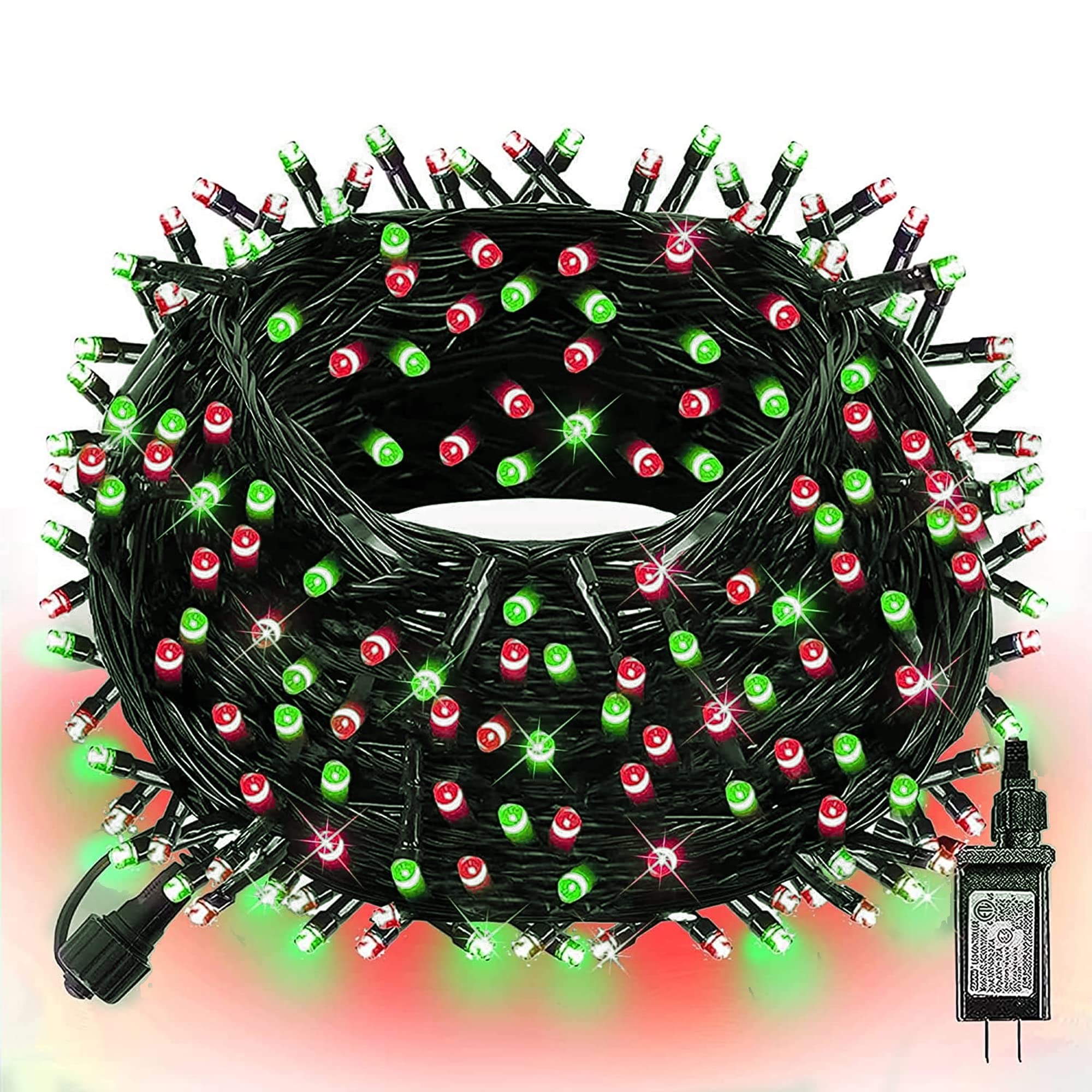 100 FT 300 LED Christmas String Lights 8 Modes (Red and Green)