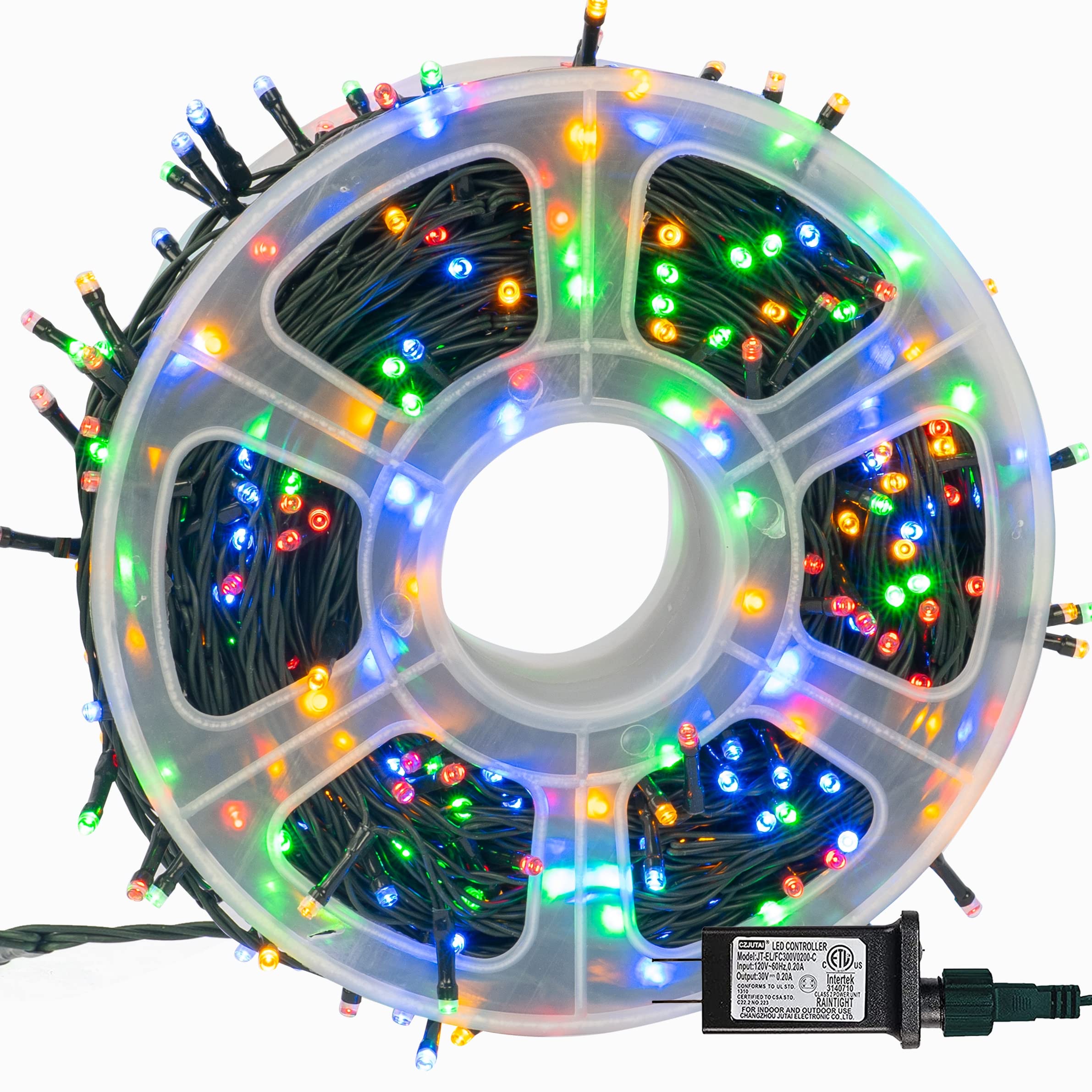 164FT 500 LED Christmas Indoor Outdoor Decorative String Lights, Multi-Colored