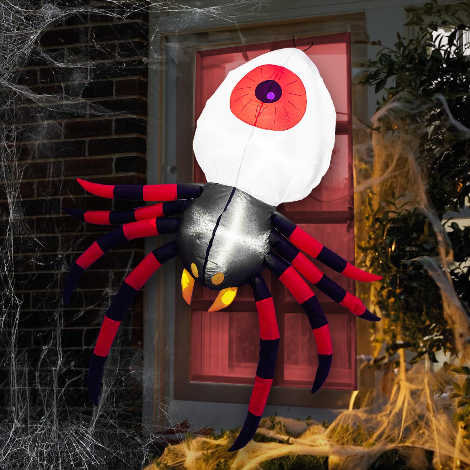 3.5 FT Halloween Window Inflatable Spider Broke Out from Window