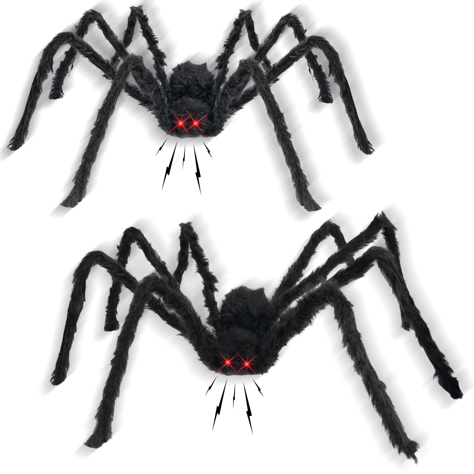 2 Pack Halloween Spider Decorations Animatronic Scary