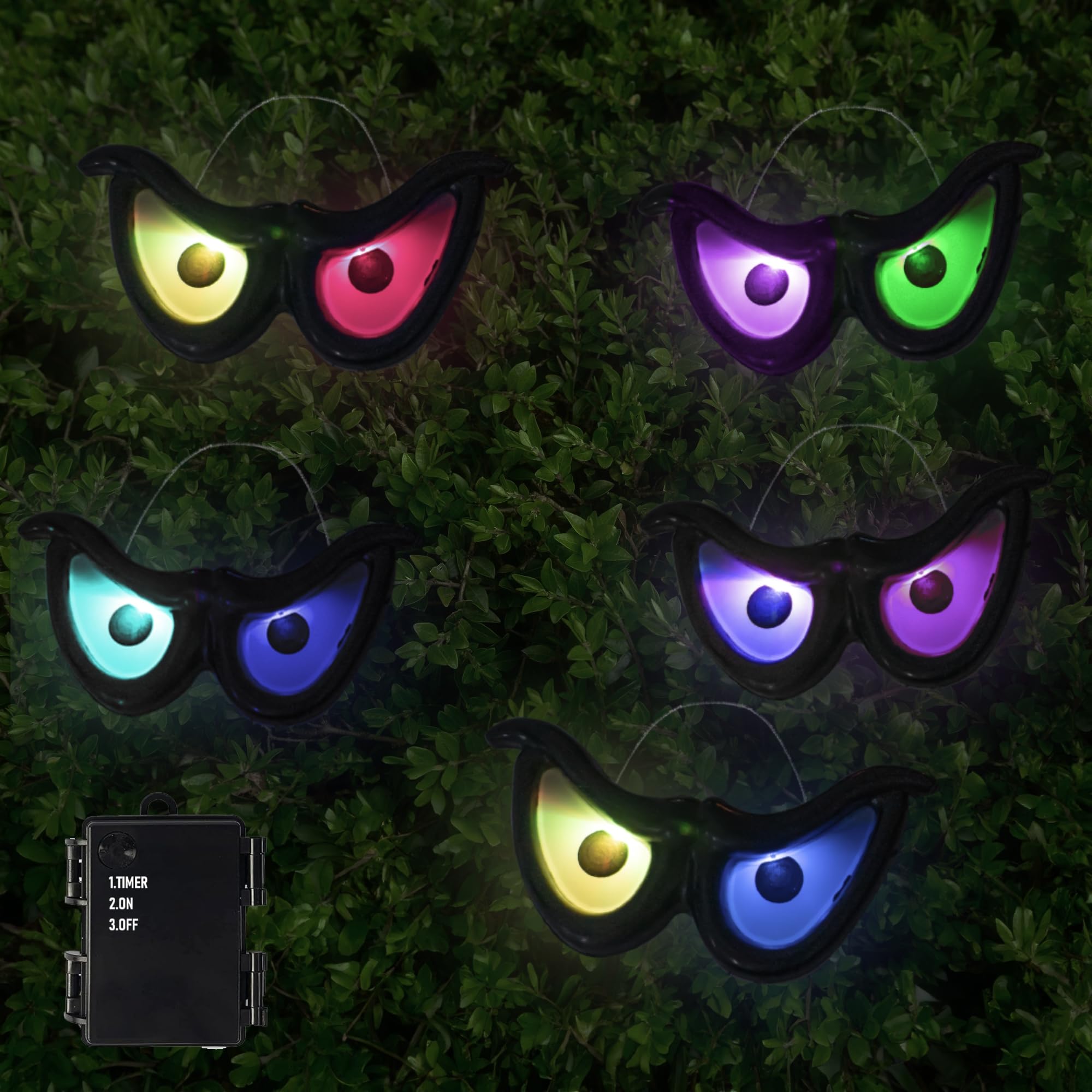 Halloween Ghost Eyes String Lights Decor