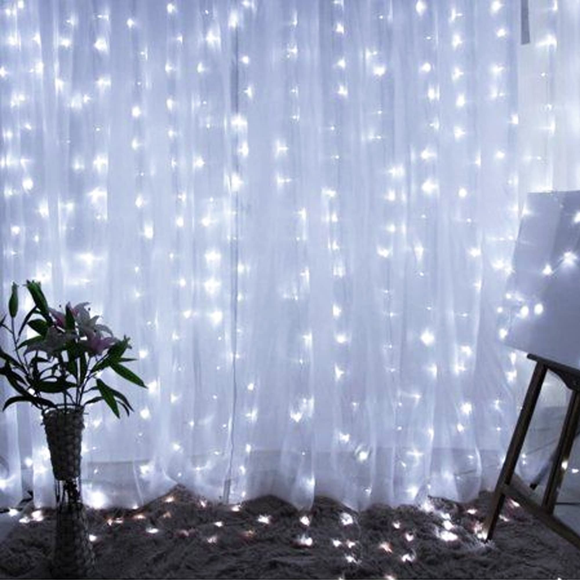 300 LED 9.8ft x 9.8ft 8 Lighting Modes Fairy Lights, White