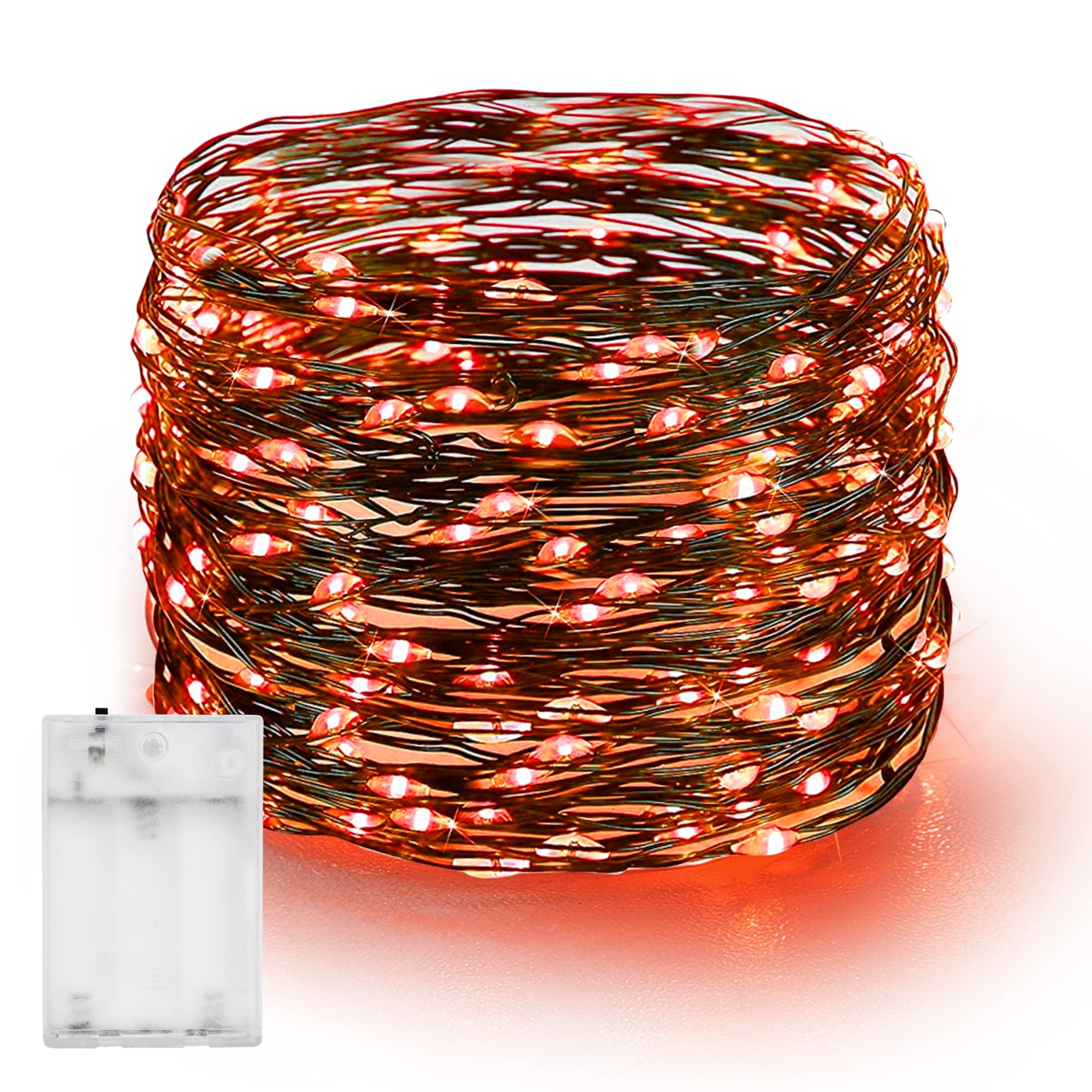 20 FT 60 LED Fairy Lights, Orange