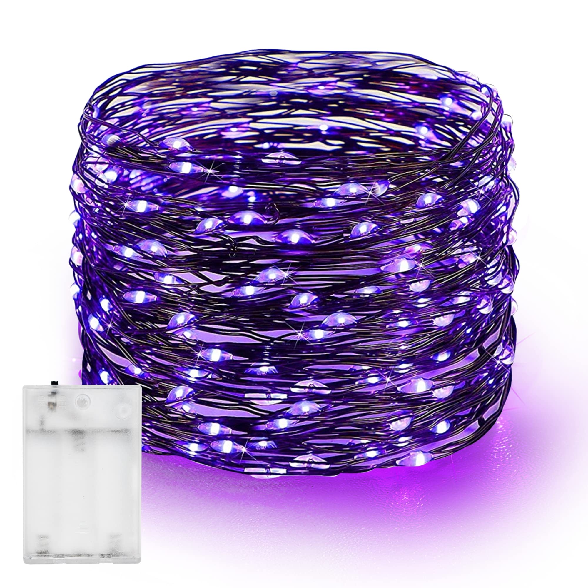 20 FT 60 LED Fairy Lights, Purplr