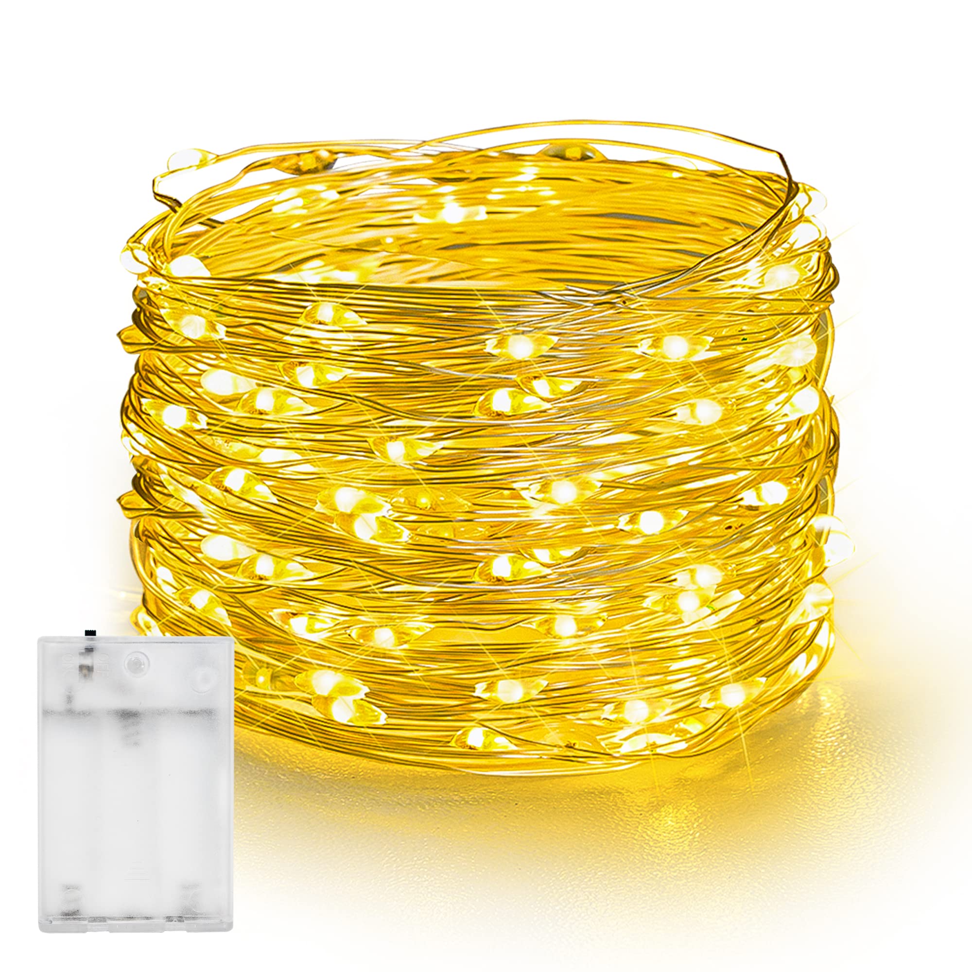 20 FT 60 LED Fairy Lights, Warm White