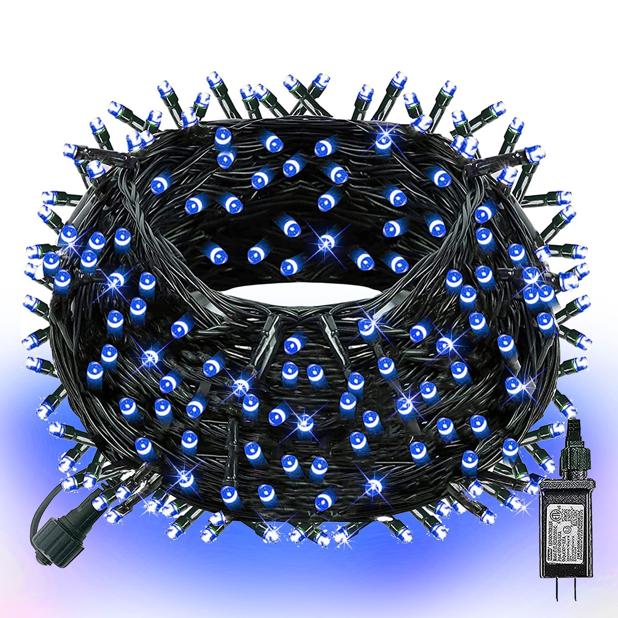 100 LED 33 FT Christmas String Lights, 8 Modes(Blue)