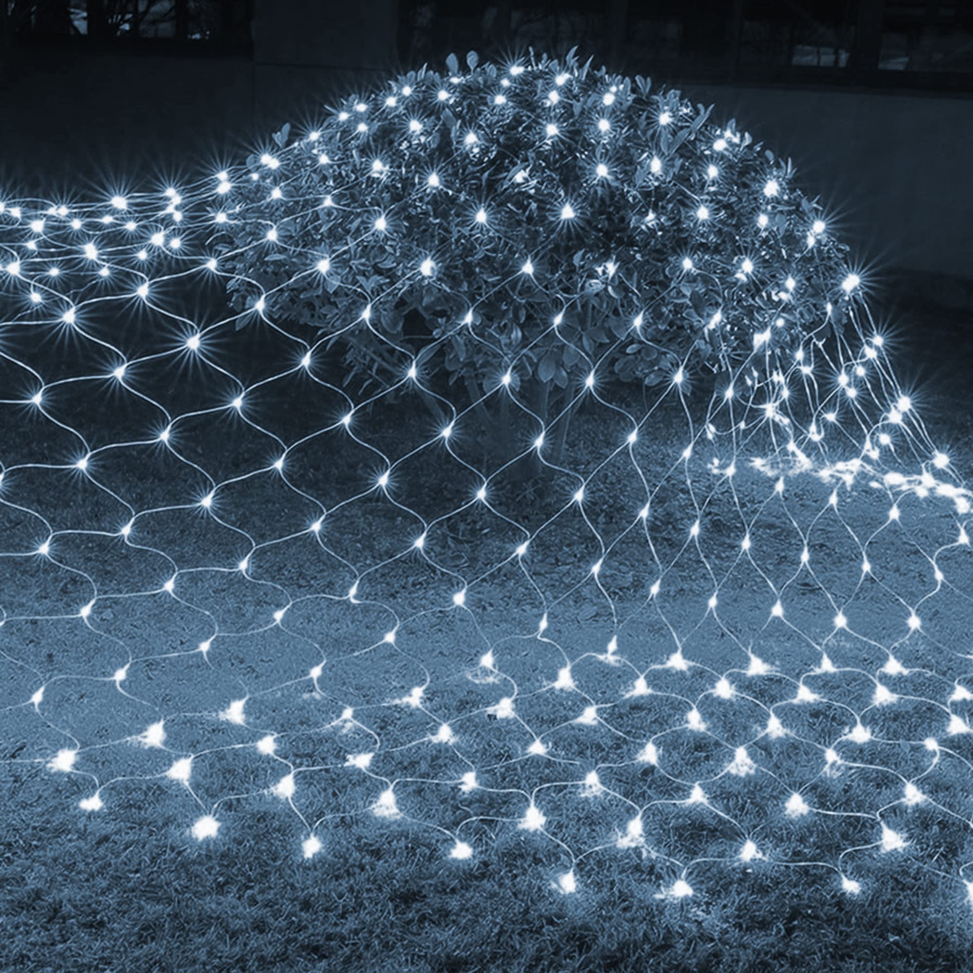 12 FT x 5 FT 360 LED Net Lights with 8 Modes,White