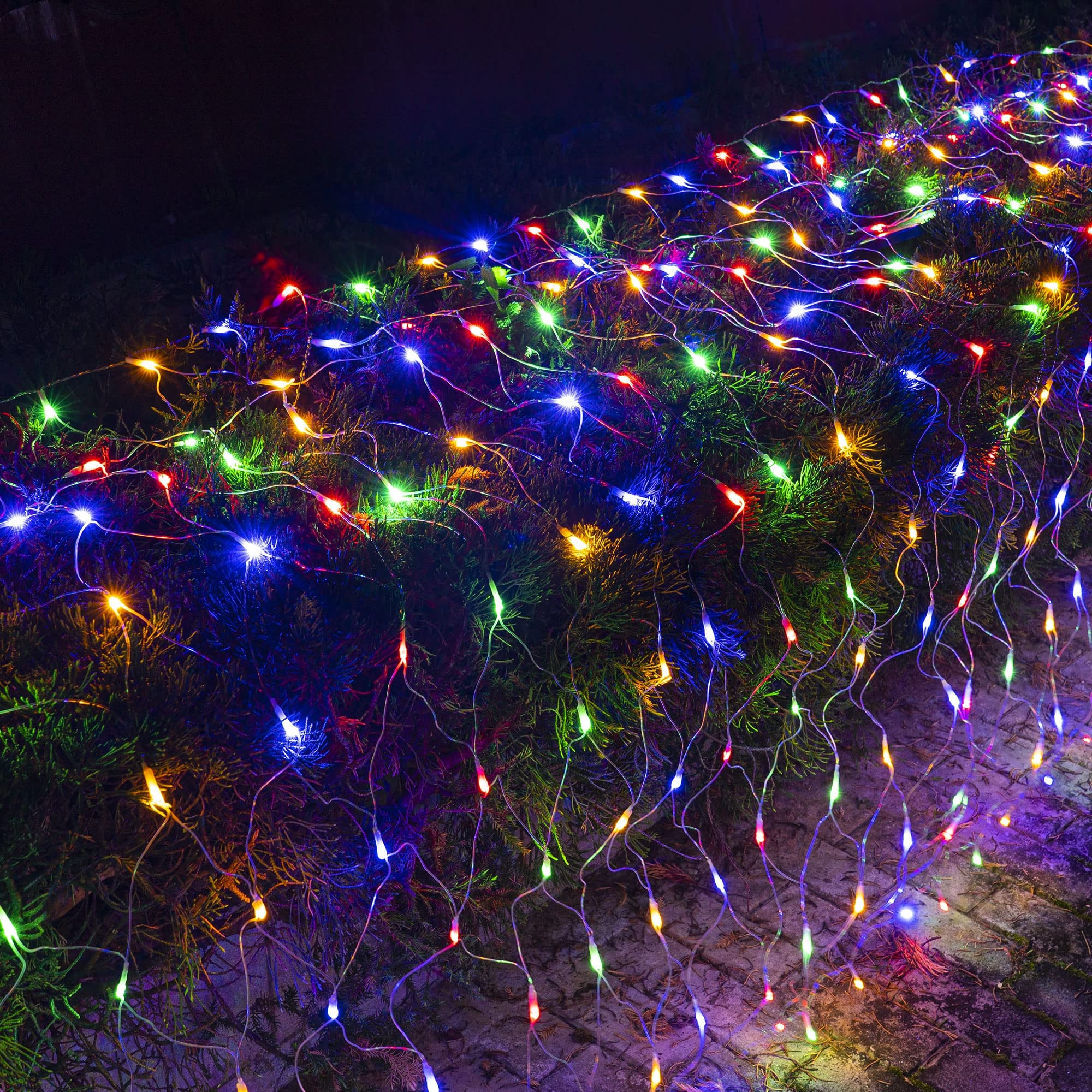 12 FT x 5 FT 360 LED Net Lights with 8 Modes,Multi Colored