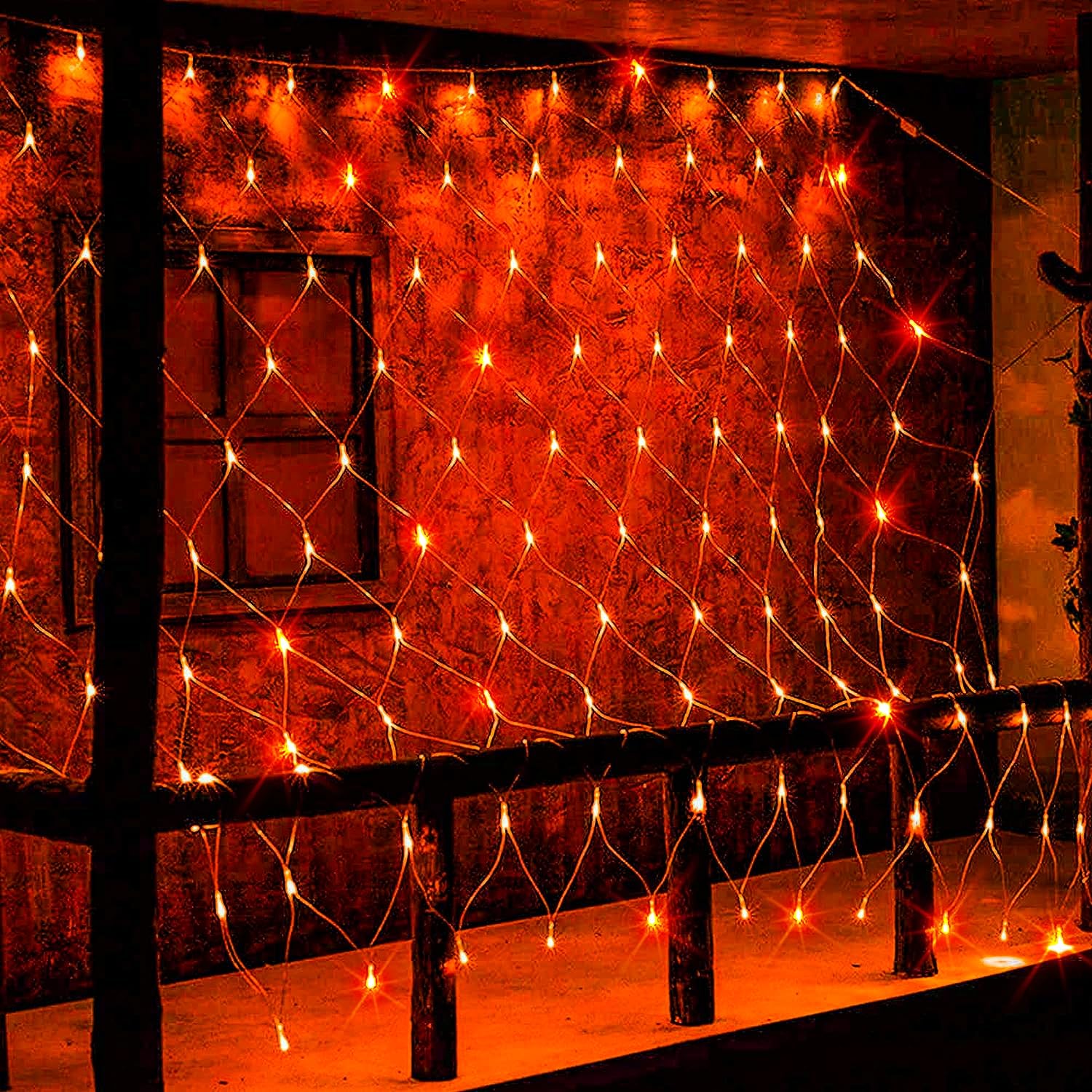 12 FT x 5 FT 360 LED Net Lights with 8 Modes,Orange